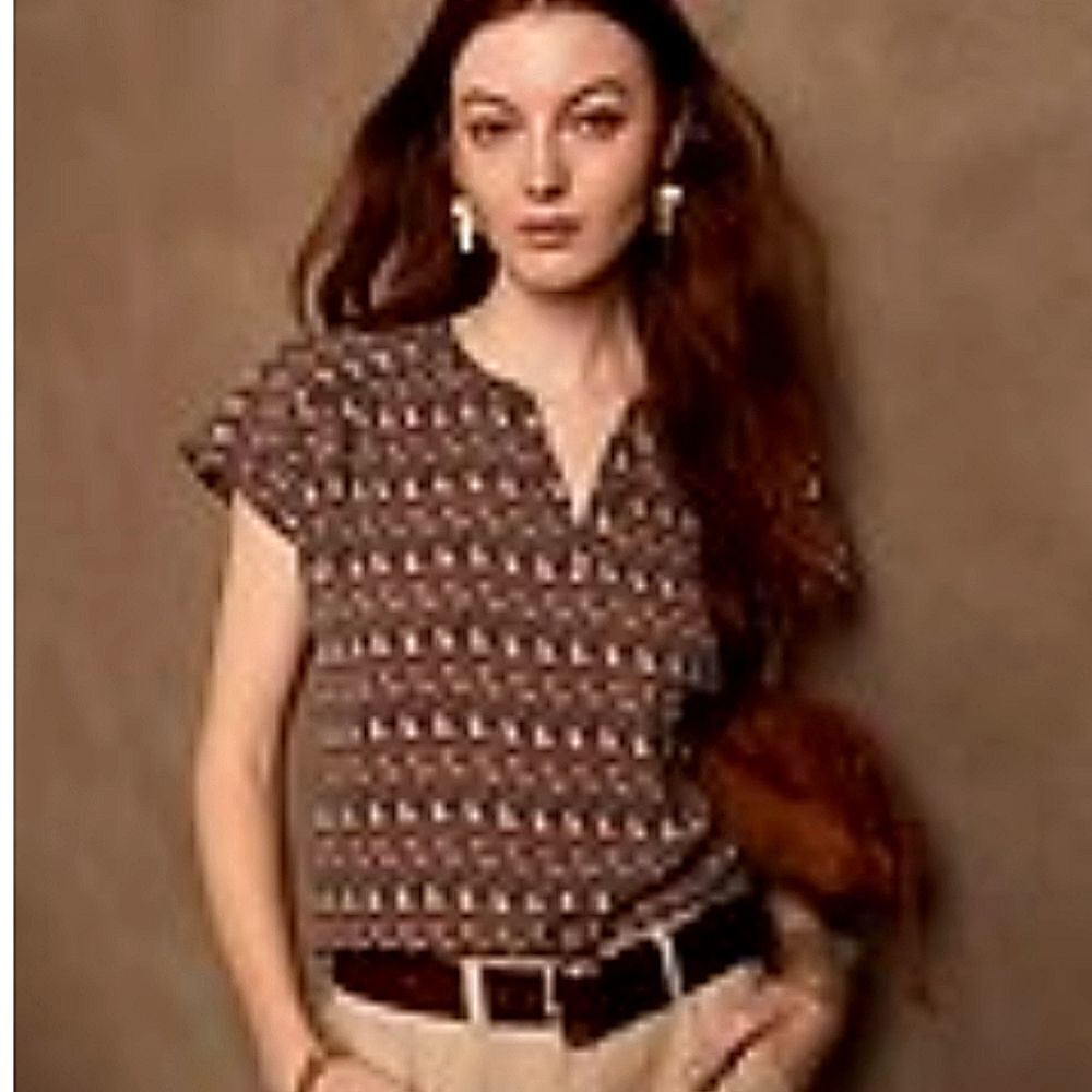 NWT Banana Republic Silky Paisley Flowy Blouse